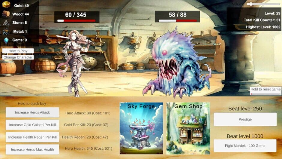 Heros and Monsters screenshot