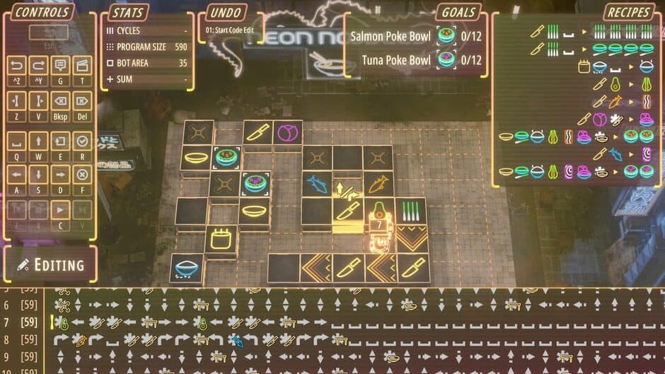 Neon Noodles: Cyberpunk Kitchen Automation screenshot