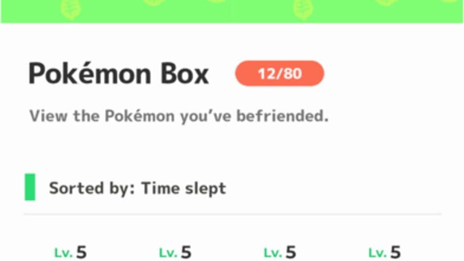 Pokémon Sleep screenshot