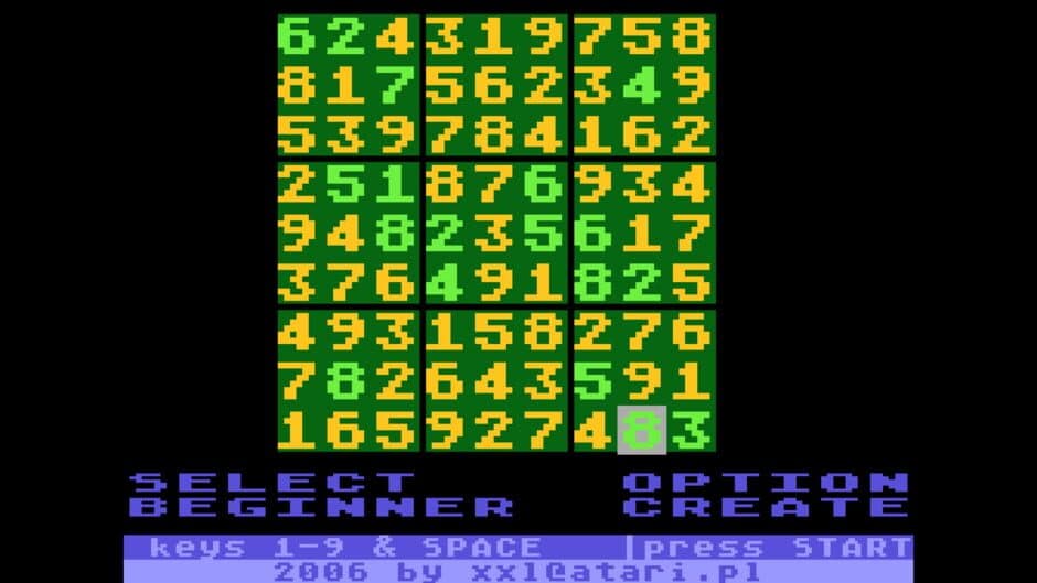 Sudoku screenshot