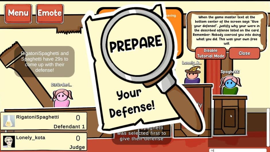 DisOrder in the Court screenshot