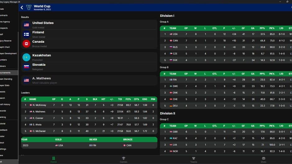 Hockey Legacy Manager 24 screenshot