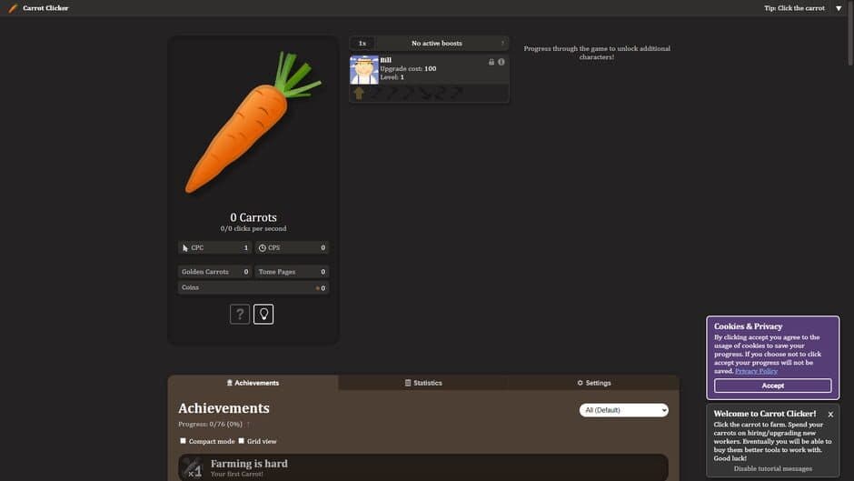 Carrot Clicker screenshot