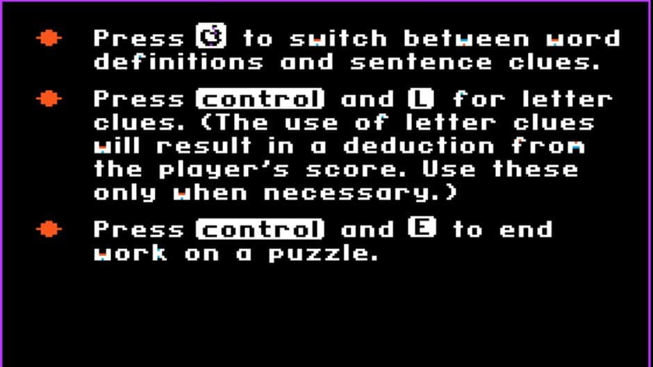 Oliver's Crosswords screenshot