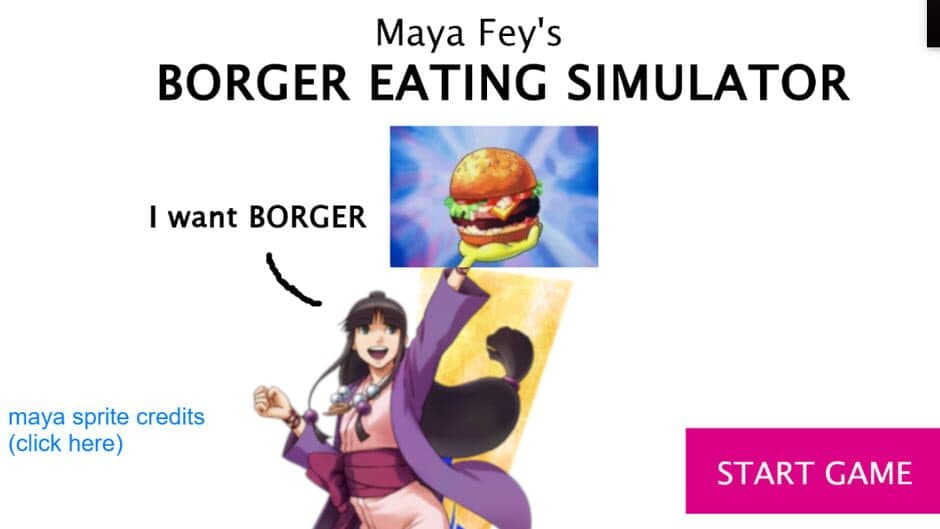Maya Fey's Borger Eating Simulator screenshot