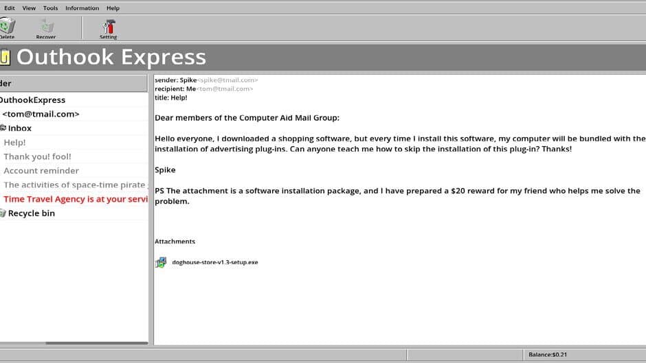 Malware screenshot