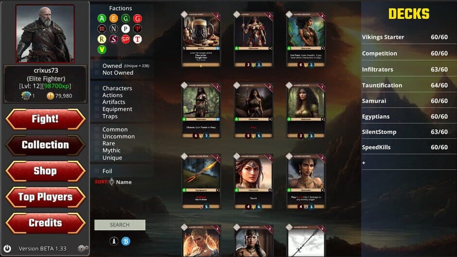 For the Glory of Gods TCG screenshot