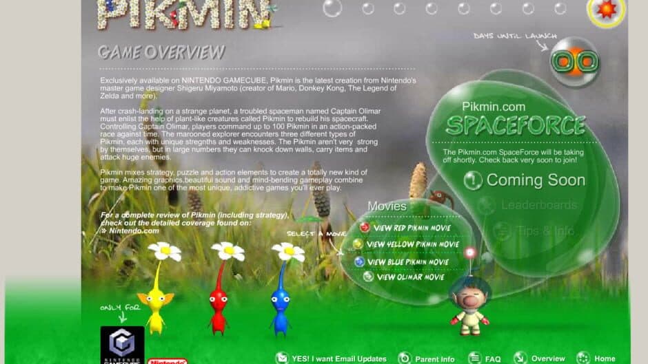Pikmin.com SpaceForce screenshot