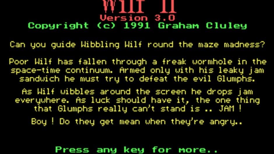 Wibbling Wilf screenshot