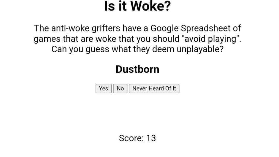 Is It Woke? screenshot