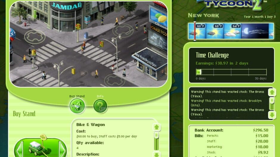 Lemonade Tycoon 2: New York Edition screenshot