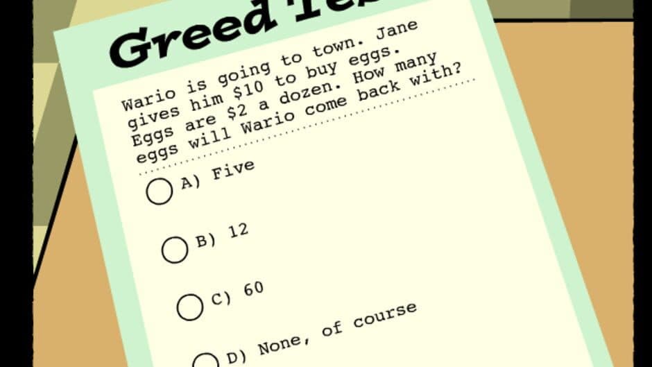 Greed School Test screenshot