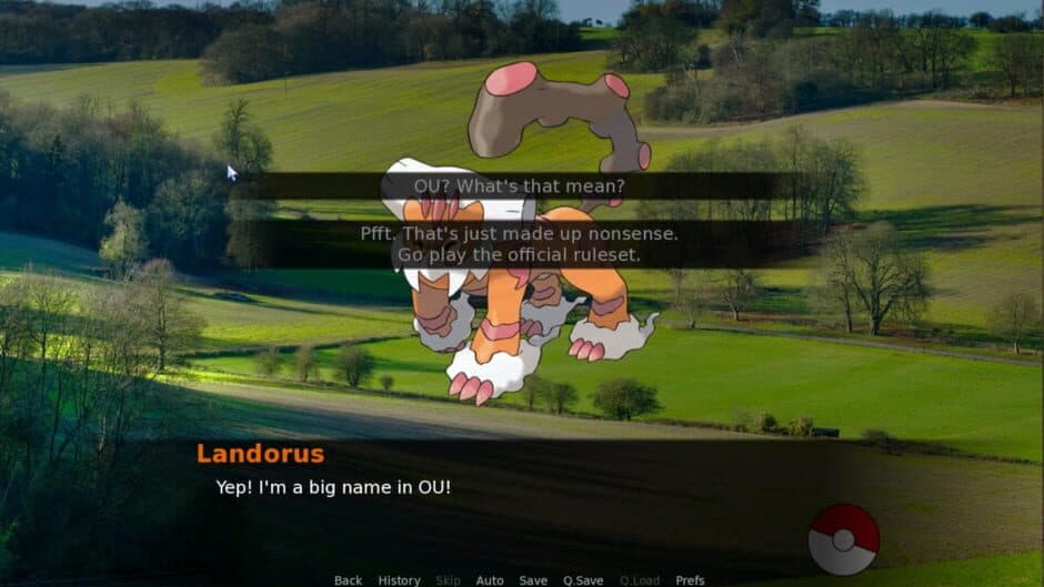 Landorus Therian Dating Simulator screenshot