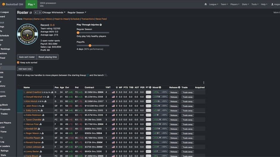Basketball GM screenshot