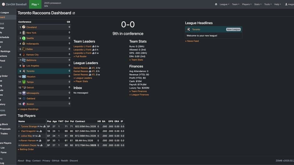 ZenGM Baseball screenshot