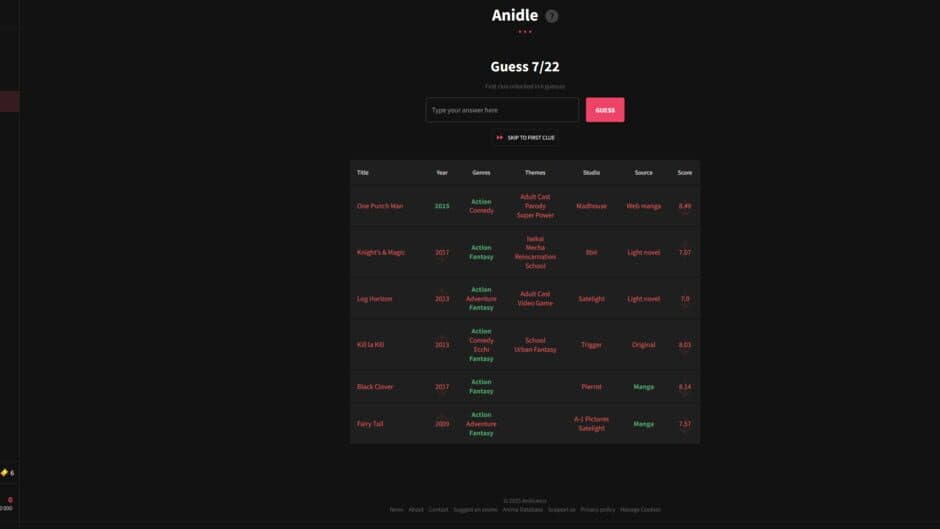 AniGuessr screenshot