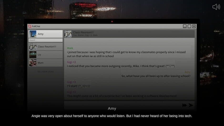 Class Reunion Chat Room screenshot