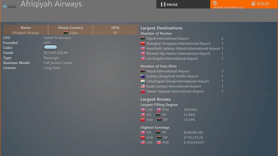 The Airline Project screenshot
