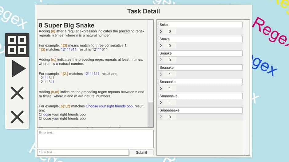 Regex Game screenshot