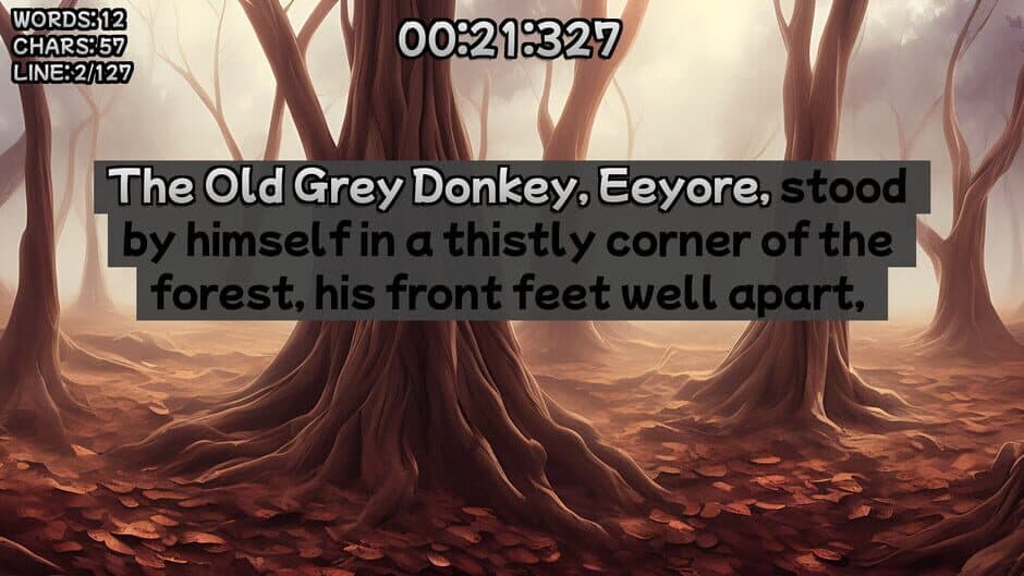 Winnie the Pooh's Book Writing Speedrunner screenshot