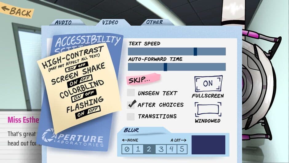 Aperture Dating Simulator screenshot