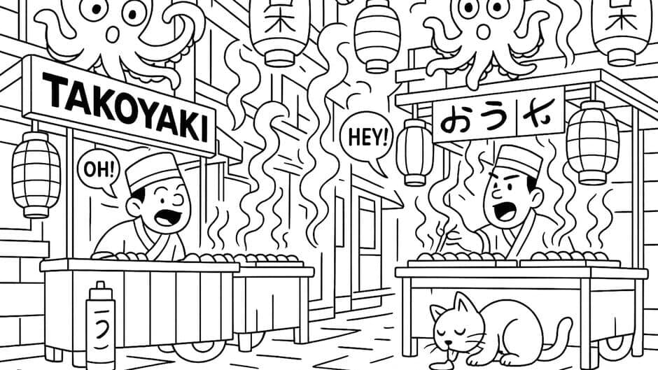 100 Cats Lost in Japan Find & Color screenshot