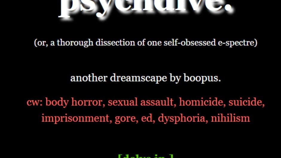 Psychdive. screenshot
