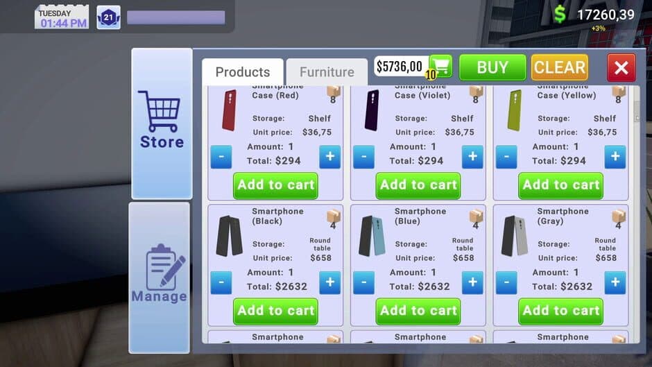 Electronics Store Simulator screenshot