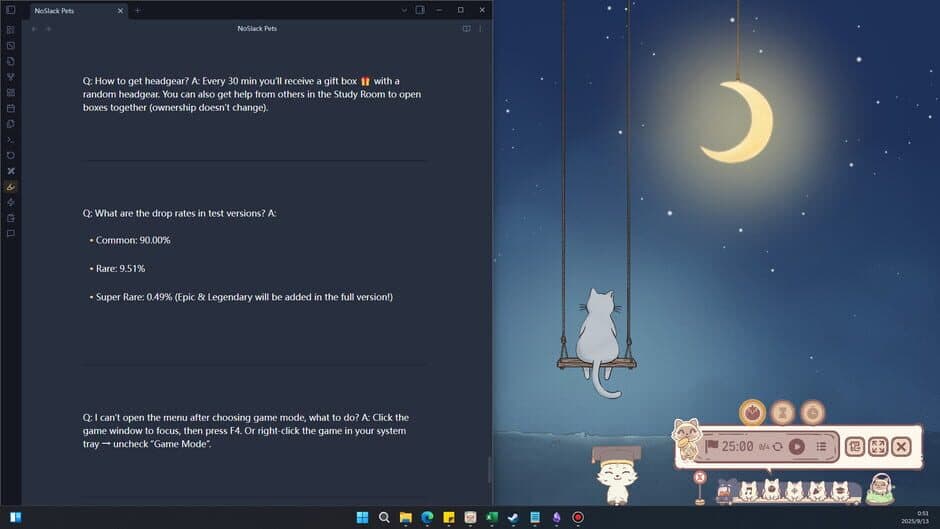 NoSlack Pets: Lo-Fi Paws screenshot
