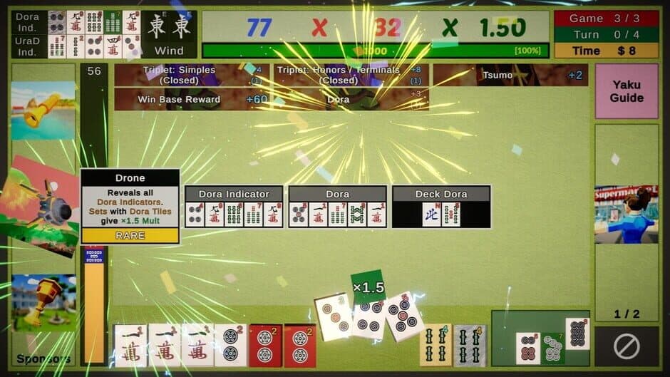 Showdown! Mahjong Tutorial Included screenshot