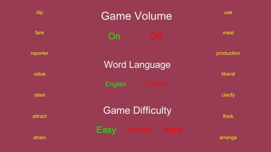 Word Typing Game screenshot