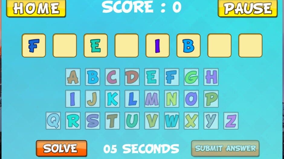 Missing Letters screenshot