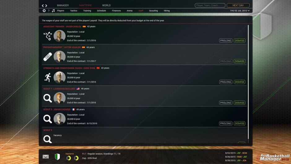 Pro Basketball Manager 2016 screenshot
