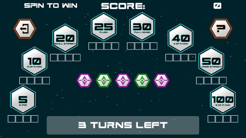 Poker Dice Solitaire Future screenshot