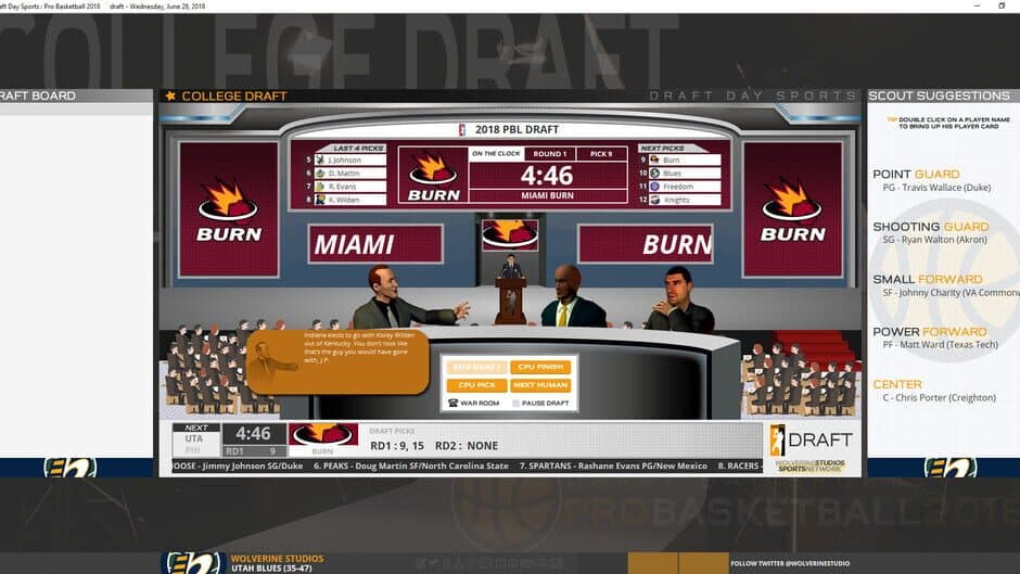Draft Day Sports: Pro Basketball 2018 screenshot