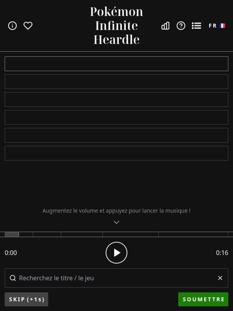 Pokémon Infinite Heardle