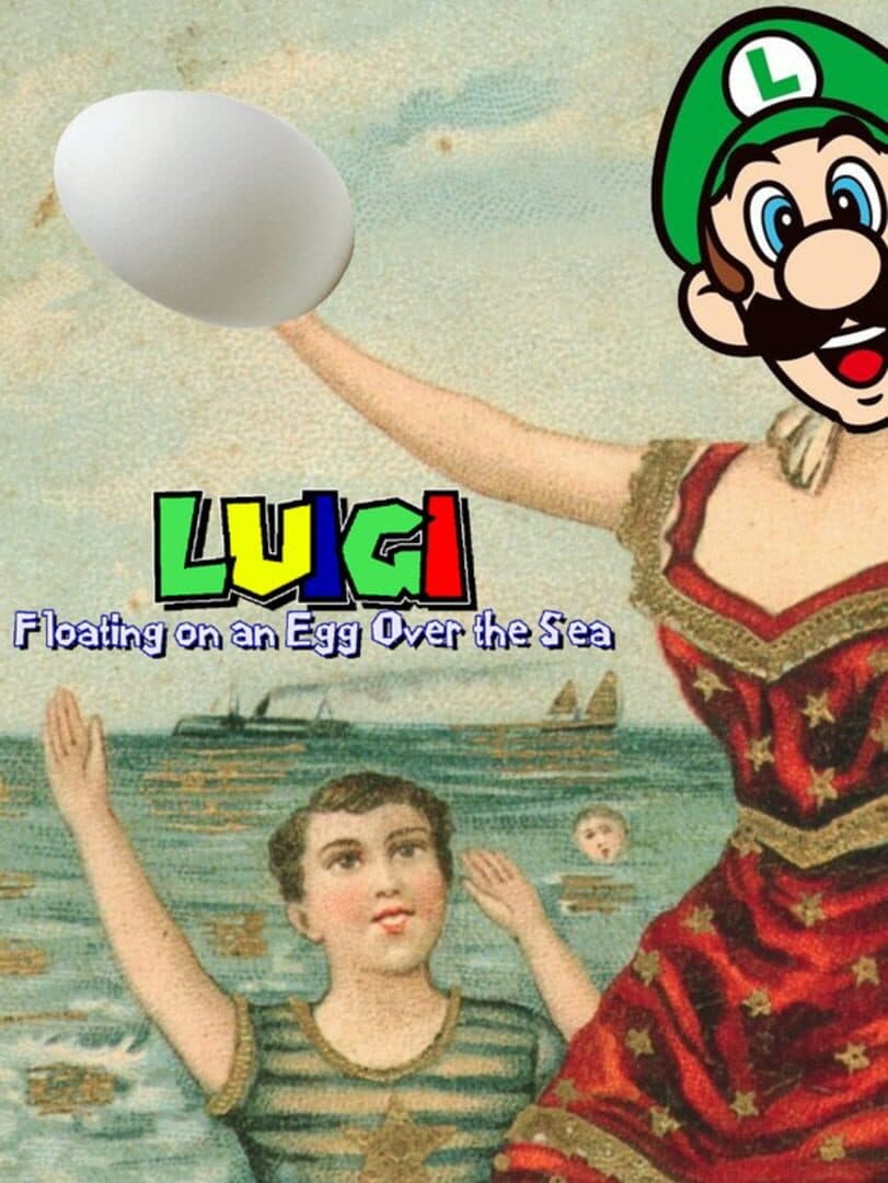 Luigi Floating on an Egg Over the Sea