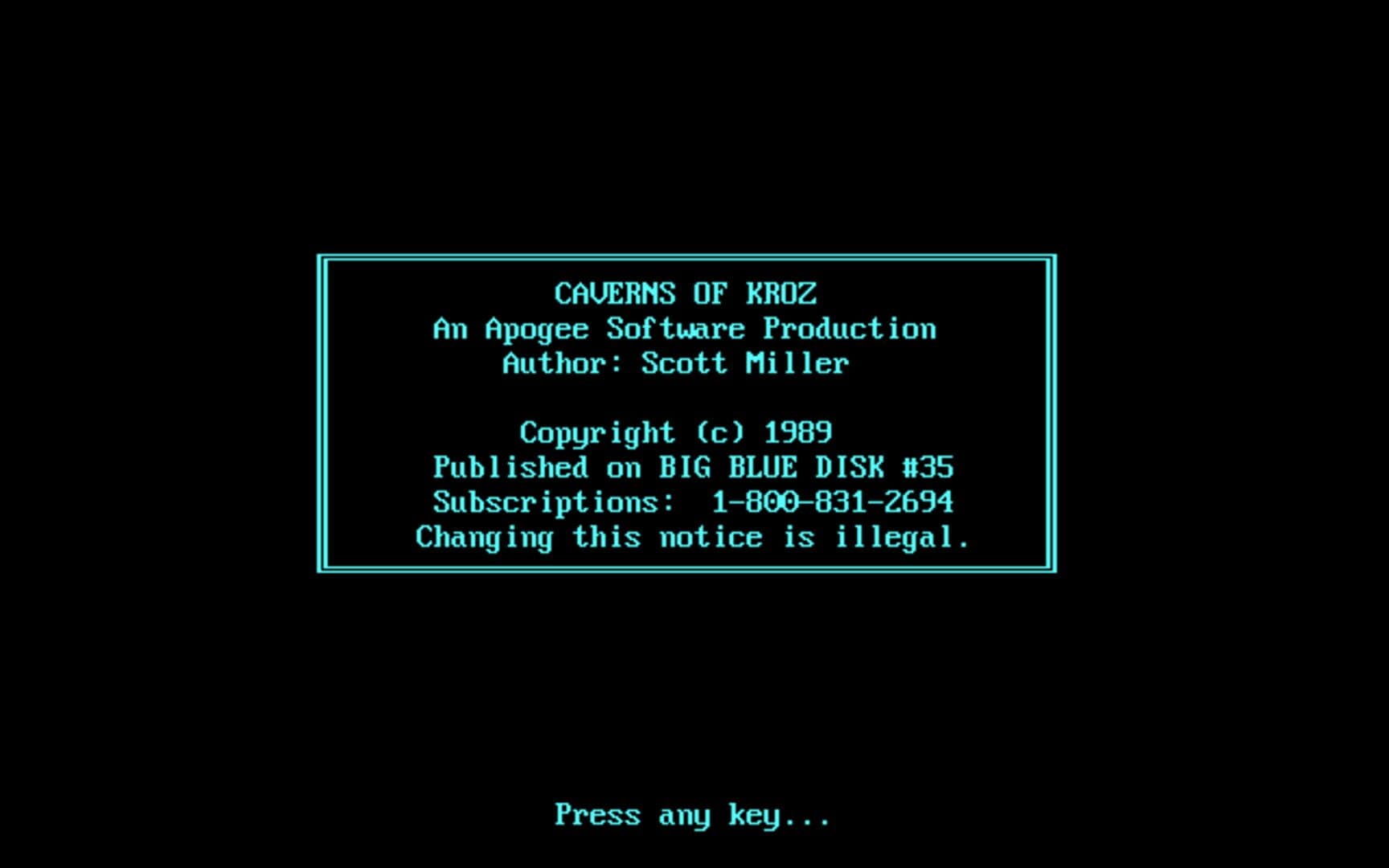 Caverns of Kroz