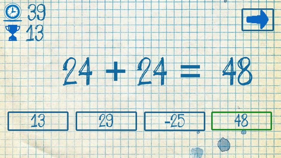 The young mathematician: Easy difficulty screenshot