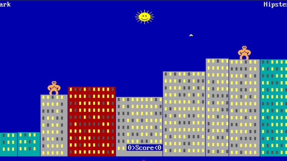 Qbasic Gorillas screenshot