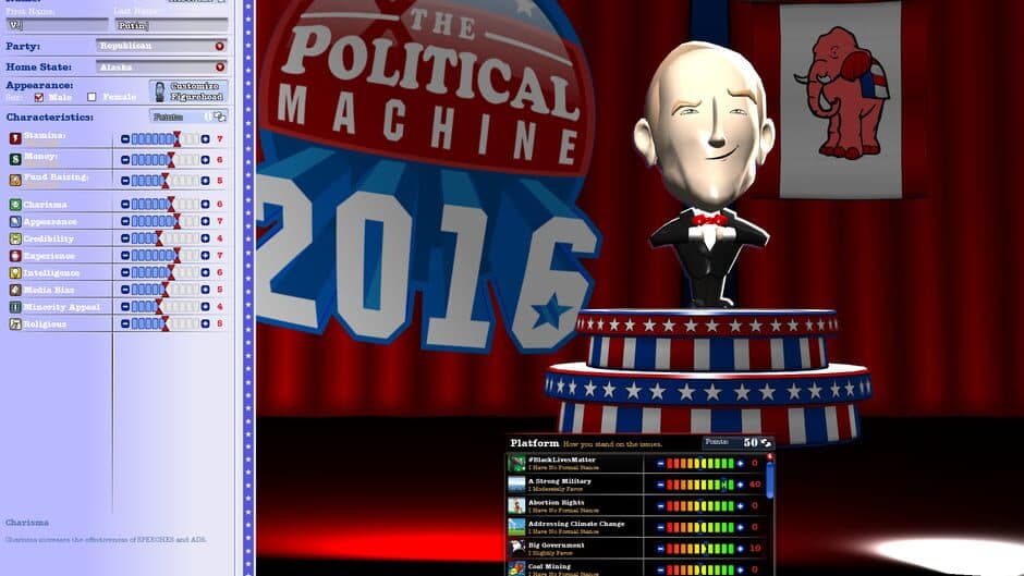 The Political Machine 2016 screenshot