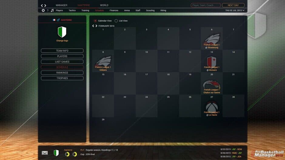 Pro Basketball Manager 2016 screenshot