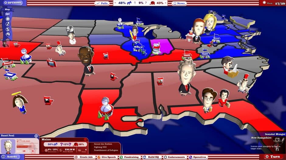 The Political Machine 2016 screenshot