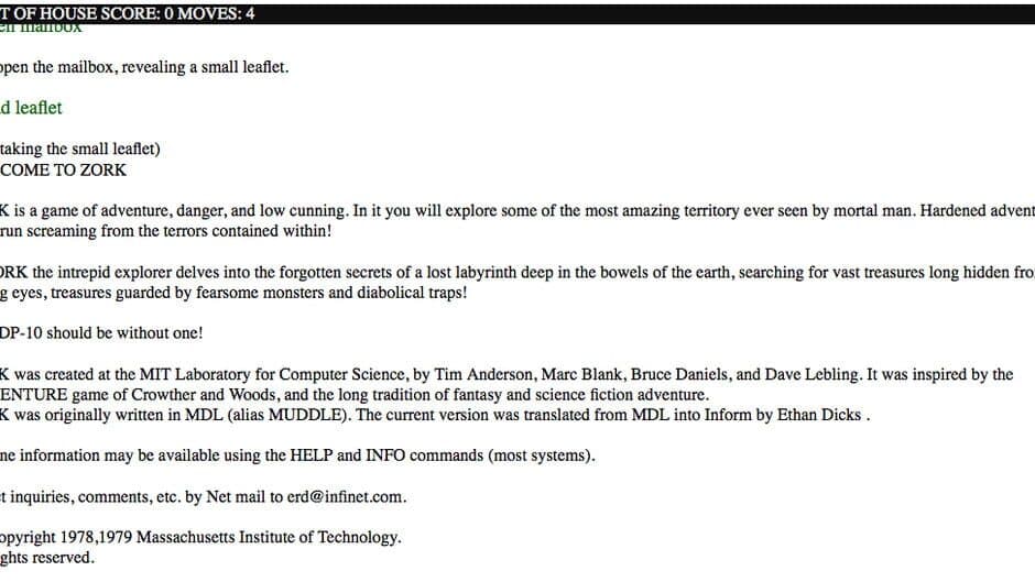 Zork screenshot
