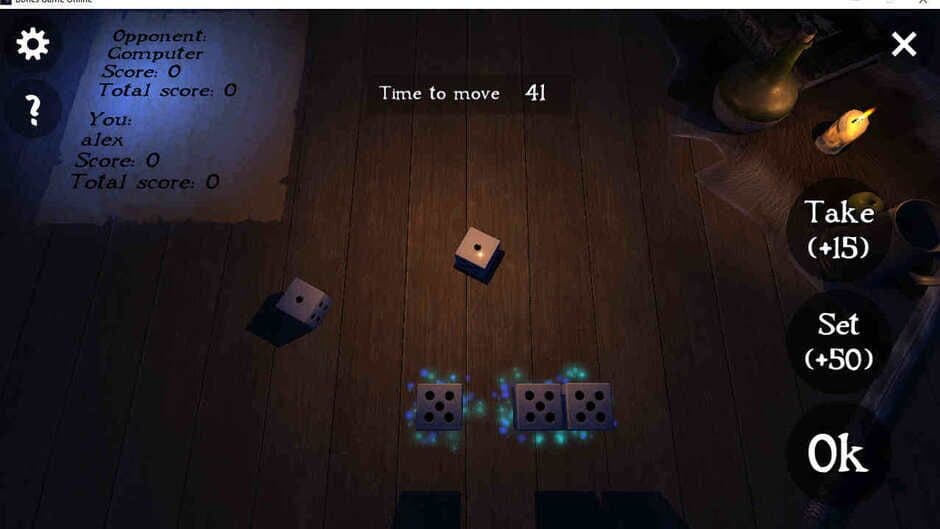 Bones game online screenshot