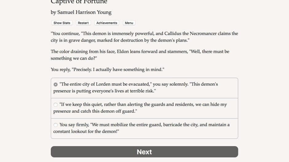 Captive of Fortune screenshot