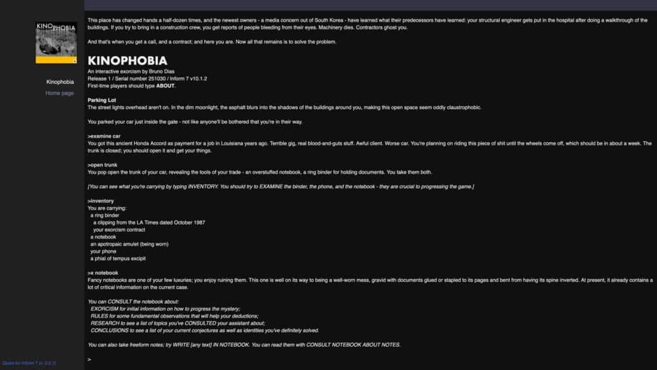 Kinophobia screenshot