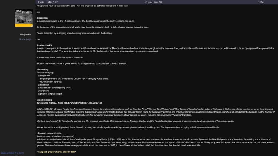 Kinophobia screenshot
