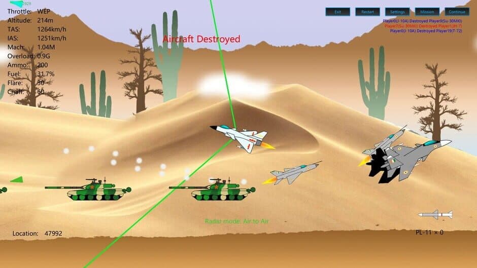 2D Dogfight screenshot