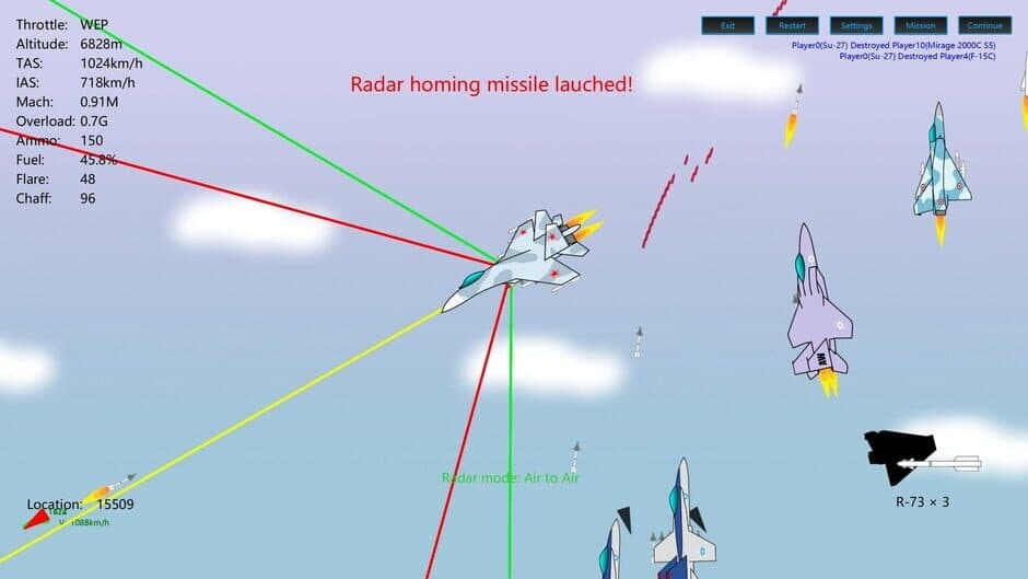 2D Dogfight screenshot